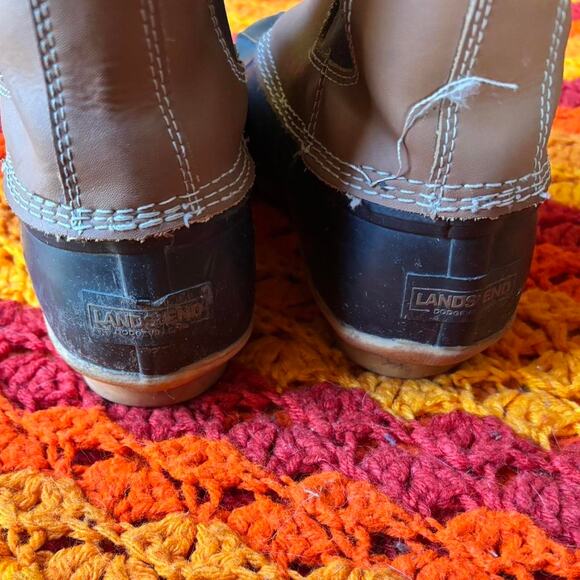 Lands end black duck boots main image 4